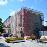 Przebudowa dworca w Jaworzynie Śląskiej - przygtowania do renowacji elewacji